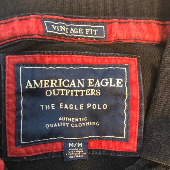 American Eagle Vintage Fit Polo Shirt Size Medium - Picture 3 of 5